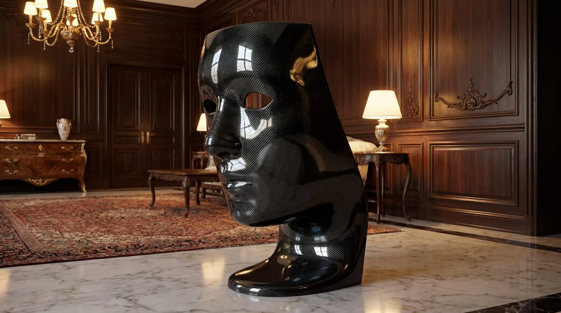 Vultus — Mezzo busto in fibra di carbonio